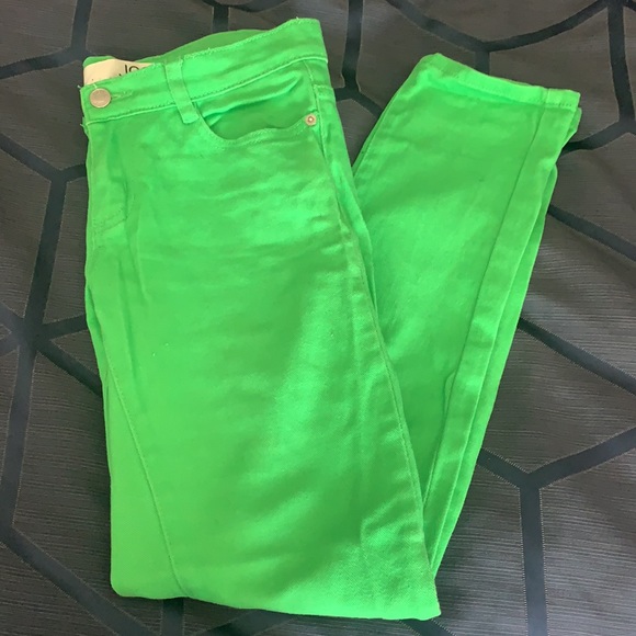 Colored Skinny Jeans - Kelly Green - Picture 1 of 3
